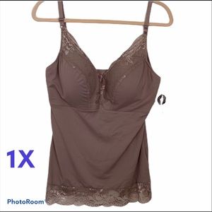 Rhonda Shear 1X NWT PJ’s w/ bra support sleepwear